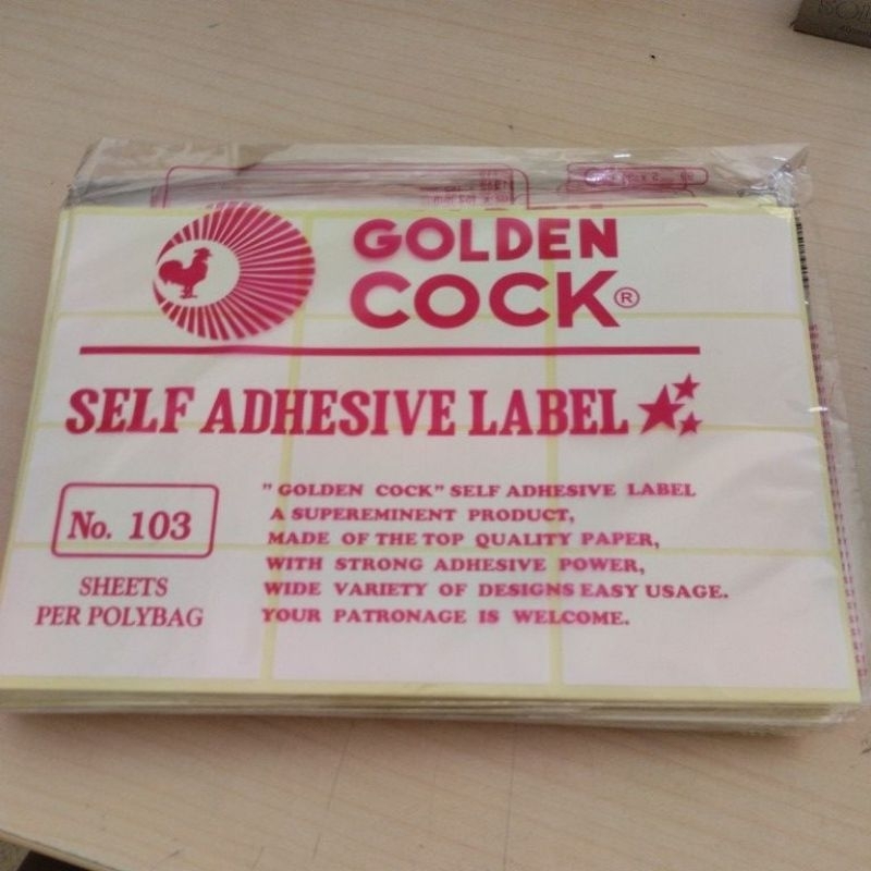 

Label No. 103 Merk Golden Cock Murah