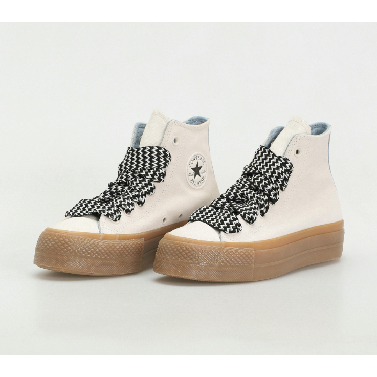 Converse Chuck Taylor All Star Lift Platform 90s Throwback Suede Oversized Laces Gum