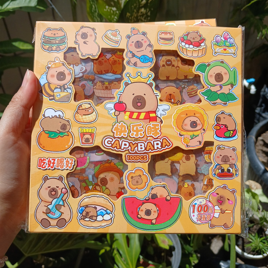 

CAPYBARA stiker lucu anak hadiah kreatif & edukatif beragam tema kartun gemas - mimimoist