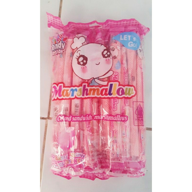 

MARSHMALLOW PANJANG ISI SLAI BUAH isi 30pcs