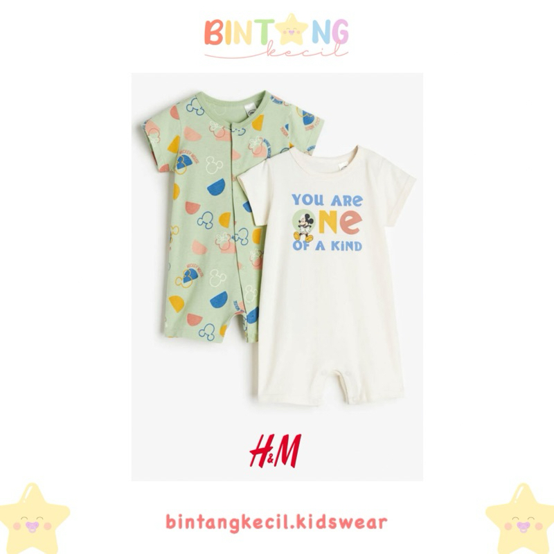 H&M Baby 2pcs - Mickey Mouse Light Green