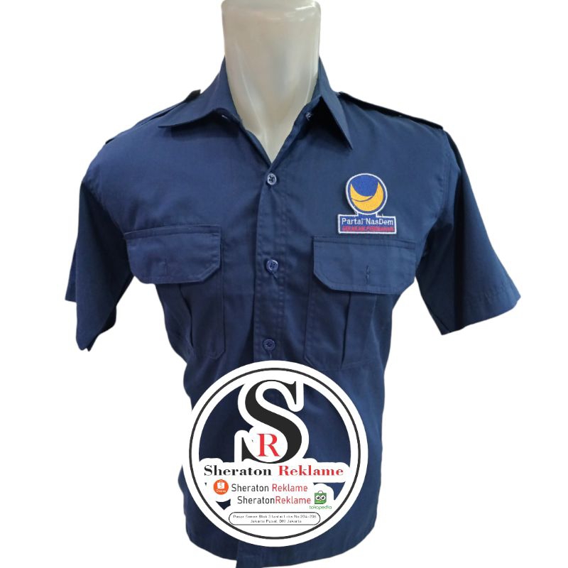 kemeja Partai nasdem seragam partai nasdem baju partai nasdem lengan pendek