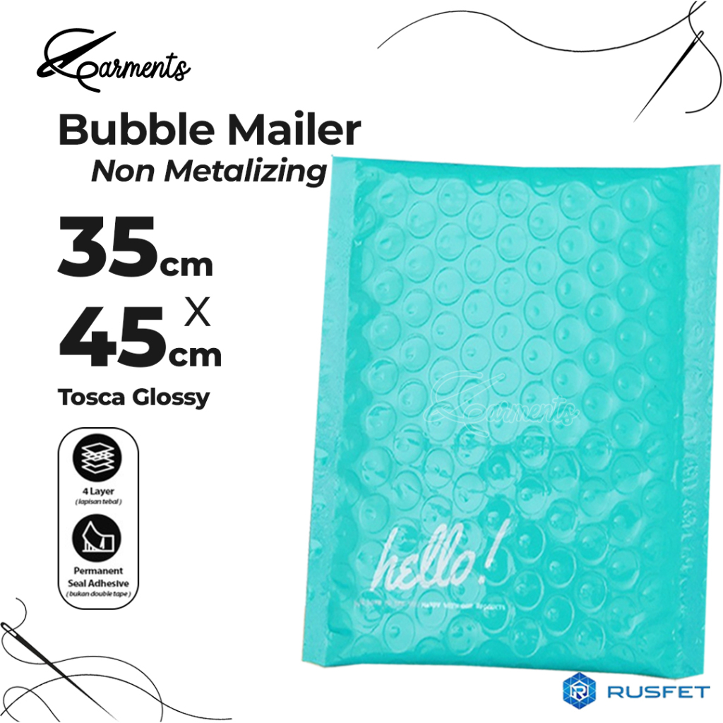 Bubble Mailer Tosca 35 X 45CM Hello Series / Amplop Envelope Wrap PREMIUM Mailer Rusfet Harga Murah