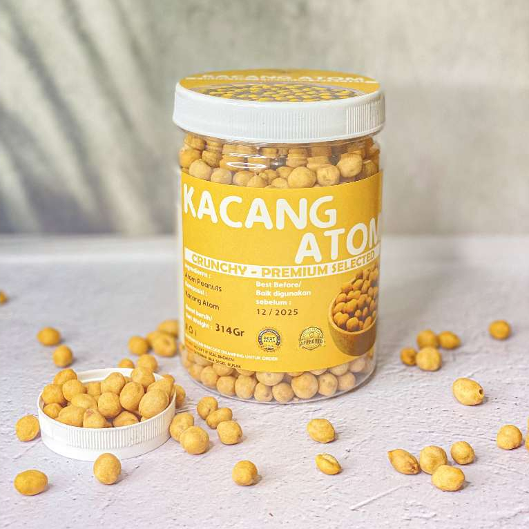 

(FREE BUBBLE) Kacang Atom Premium