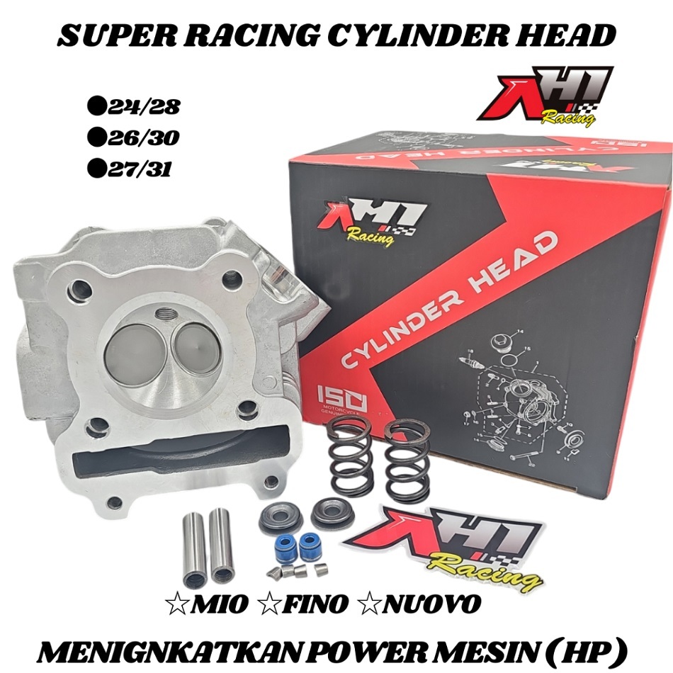 Cylinder Head Racing Kop Mio Sporty Mio Soul Karbu 24/28 26/20 27/31