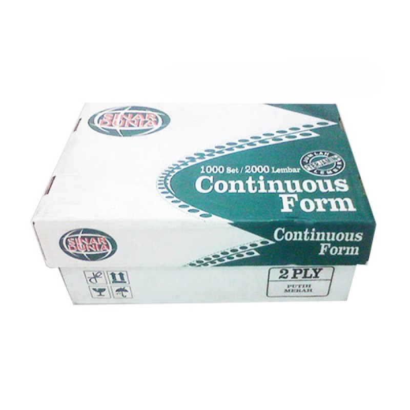 

TBMO CONTINUOUS FORM 2 PLY 9,5` X 11` PRS SINAR DUNIA WARNA / Kertas NCR