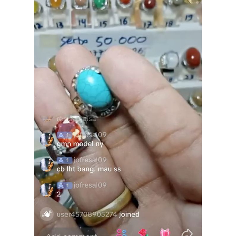 cincin batu alam pacitan/ batu akik pacitan
