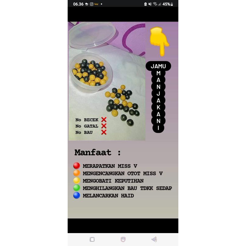 Jamu rapet wangi manjakani