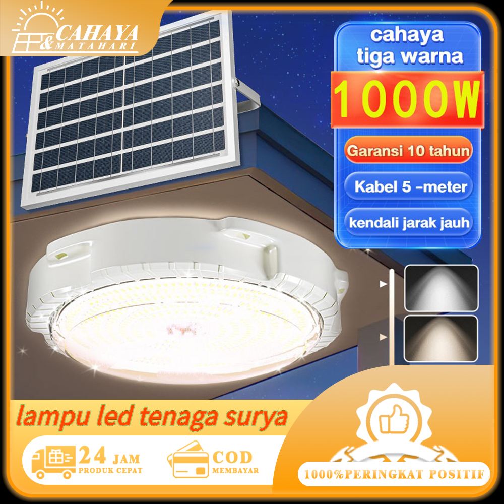 1000W lampu led tenaga surya IP67 Tahan air lampu panel surya Manik-manik lampu LED kecerahan tinggi