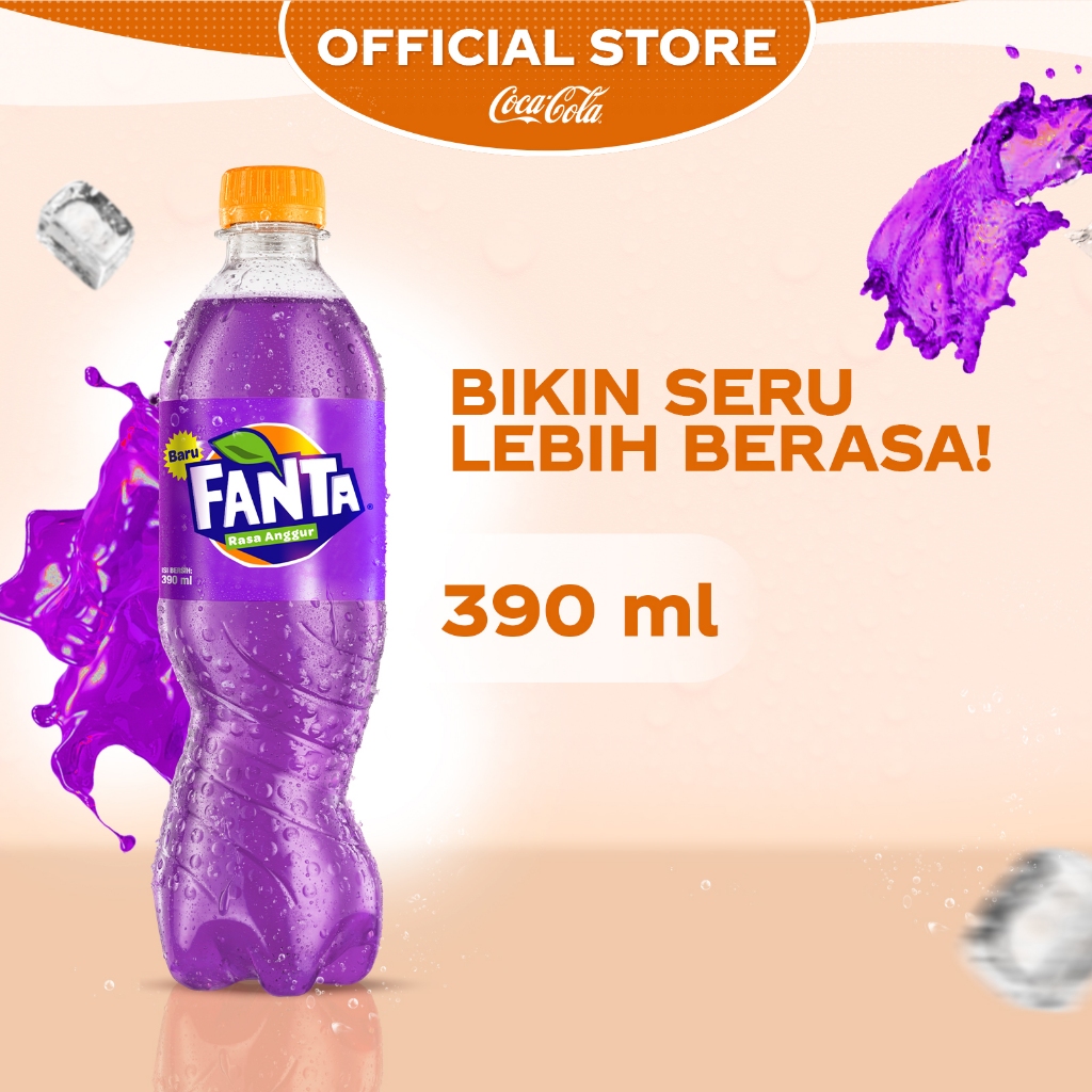 

Fanta Grape Rasa Anggur Minuman Soda - Botol 390ml