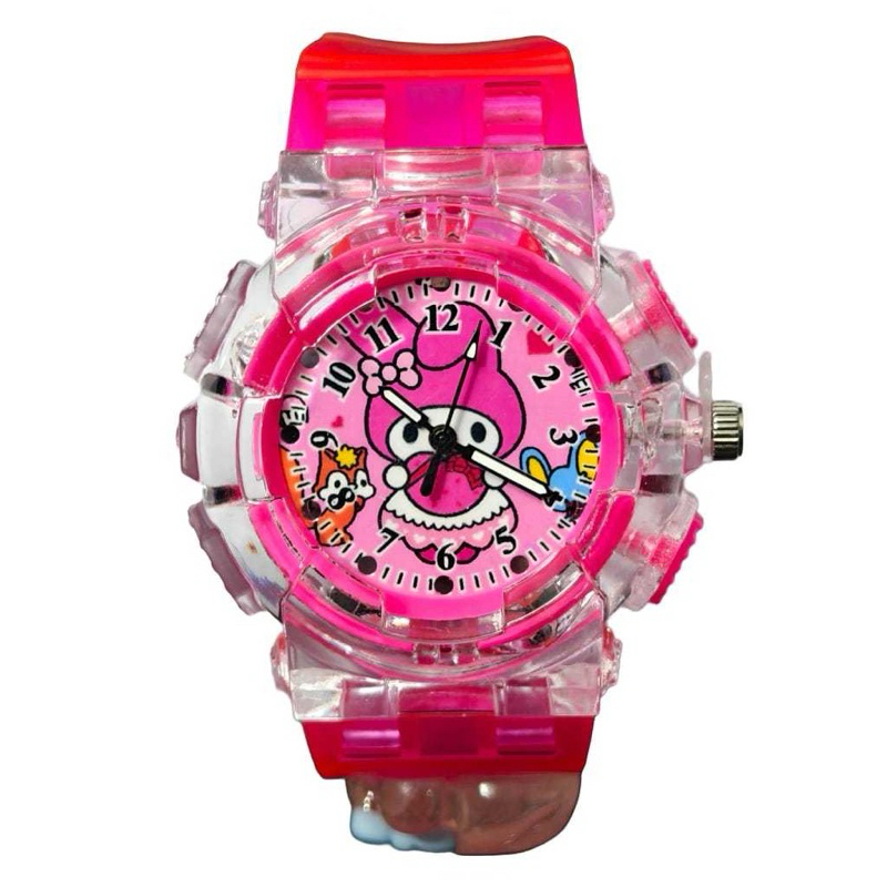 JAM TANGAN ANAK LED BUNYI MUSIK  3D KARAKTER SANRIO MELODY KUROMI CINNAMOROLL / JAM TANGAN ANAK BUNY