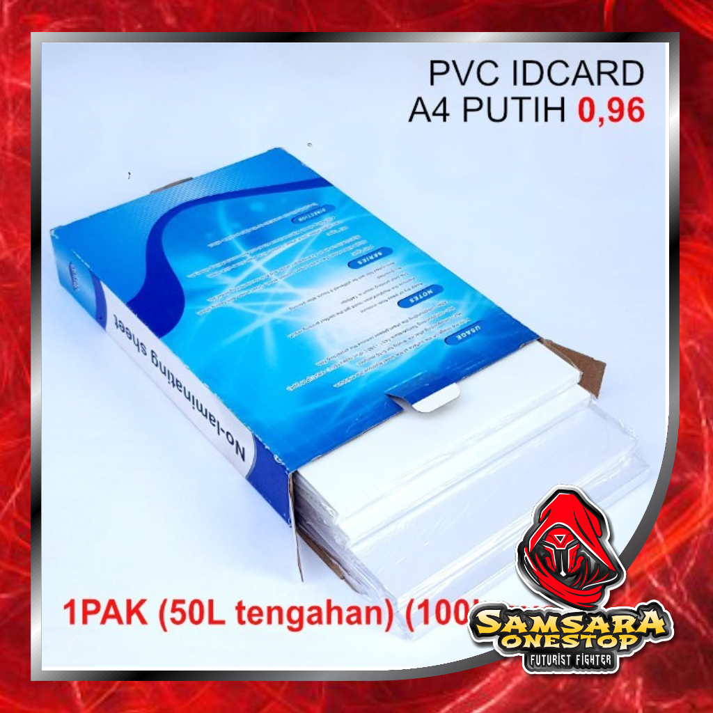 

BAHAN ID CARD / PVC KERTAS ID CARD 1 PAK ISI 50 PC UKURAN A4 PRINTABLE CARD