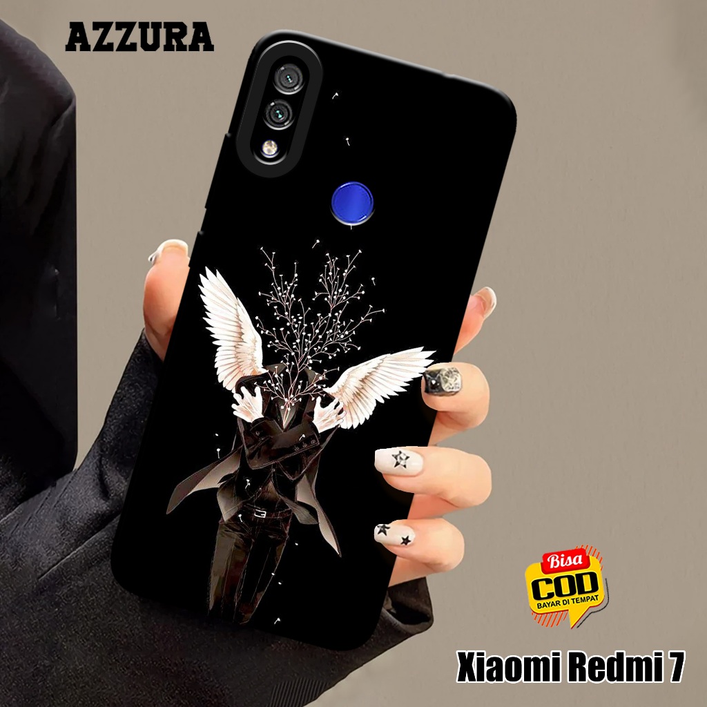 AZZURA - Case Xiaomi Redmi 7 - Fashion Case Aesthetic - Softcase Xiaomi Redmi 7 - Casing Hp Xiaomi R