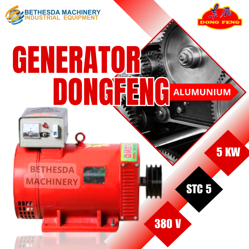 Generator 5000 Watt 3 Phase Alternator Genset Dong Feng Almunium - STC 5 Kw