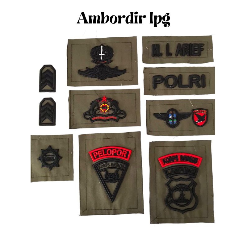 ATRIBUT POLRI - pakaian hijau brimob polri Timbul