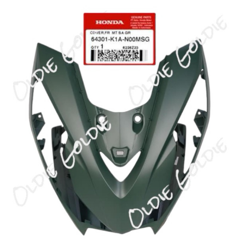 64301-K1A-N00MSG Cover Front Panel Tameng Lampu Depan Beat LED K1A Deluxe Green Hijau Doff