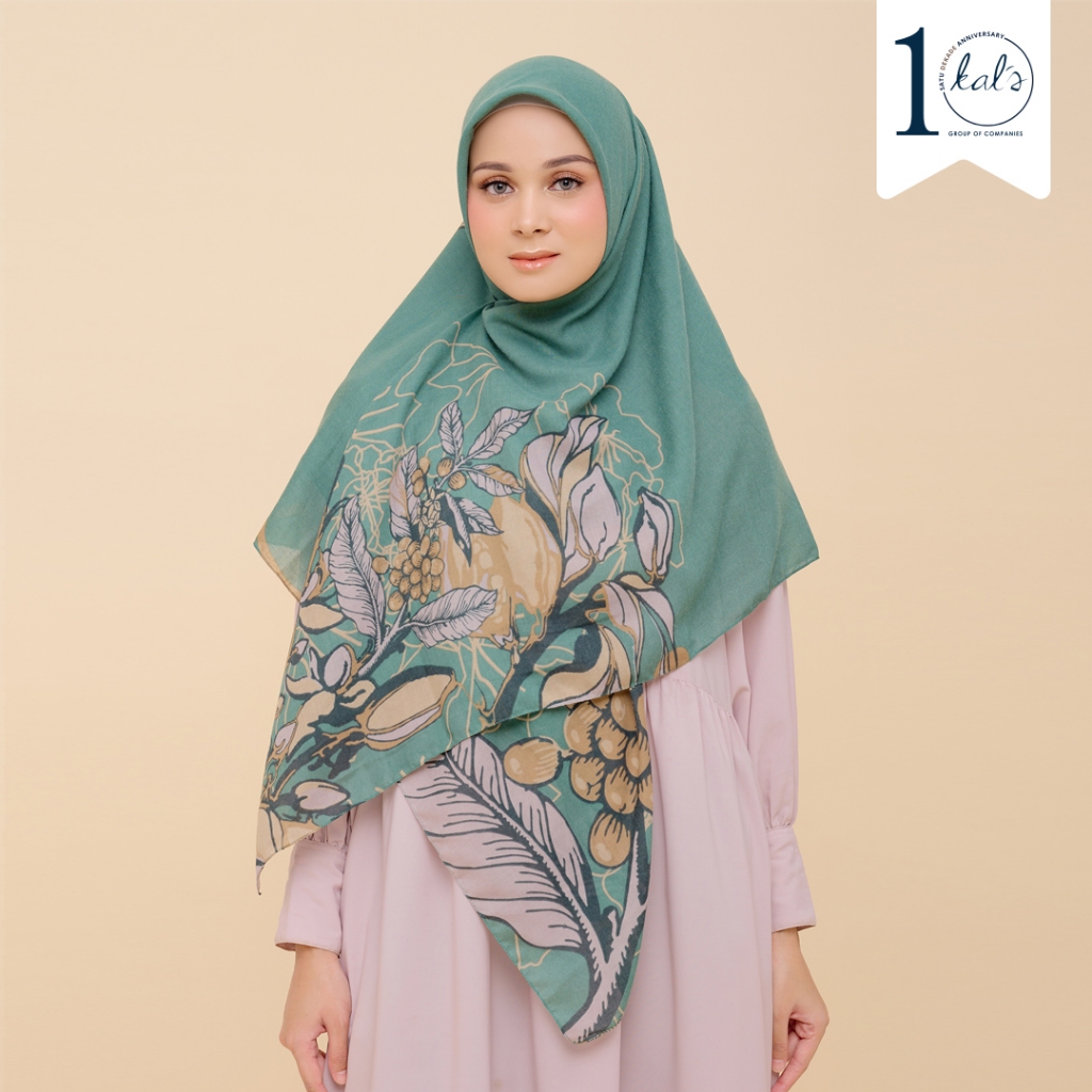 Anniversary Sale - ZM Zaskia Mecca - Hijab Syari Adonara Scarf Kerudung Segi Empat Wangi Water Splas