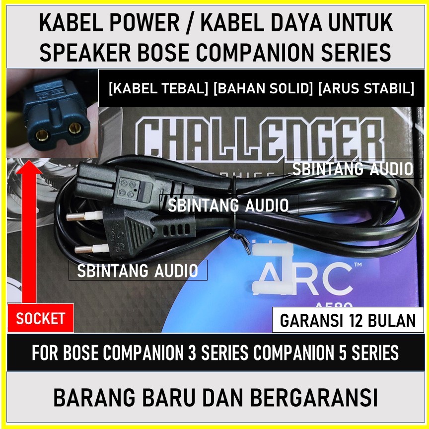 Kabel power kabel daya speaker Bose Companion 3 Companion 5 terbaru
