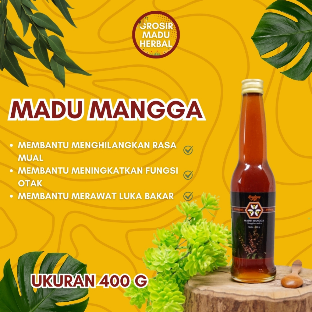 

MADU MANGGA KEMBANG JOYO 400 G, MADU ASLI, MADU ALAMI, PURE HONEY
