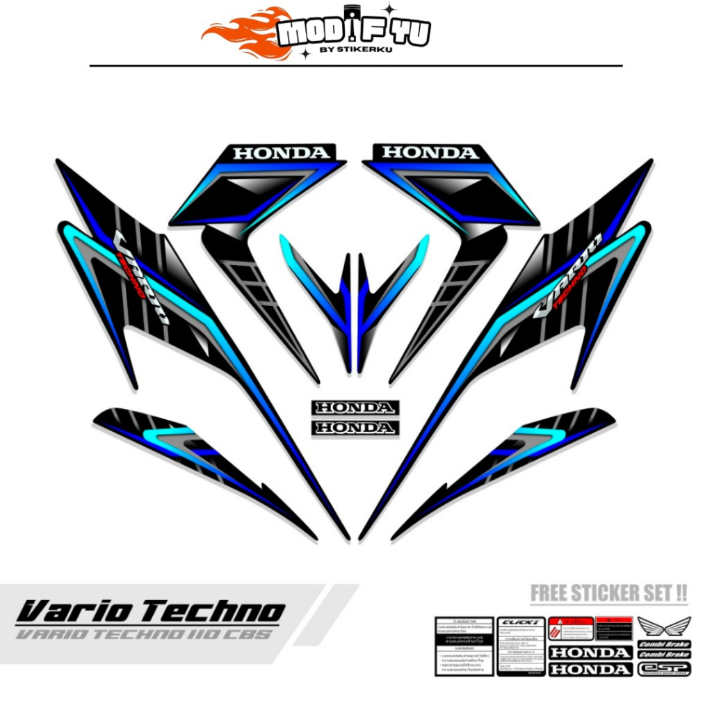 STRIPING VARIO TECHNO 110 CBS / M 16/ VARIO KARBU 110 / VARIO LAMA 110 / STIKER VARIO TECHNO / DECAL