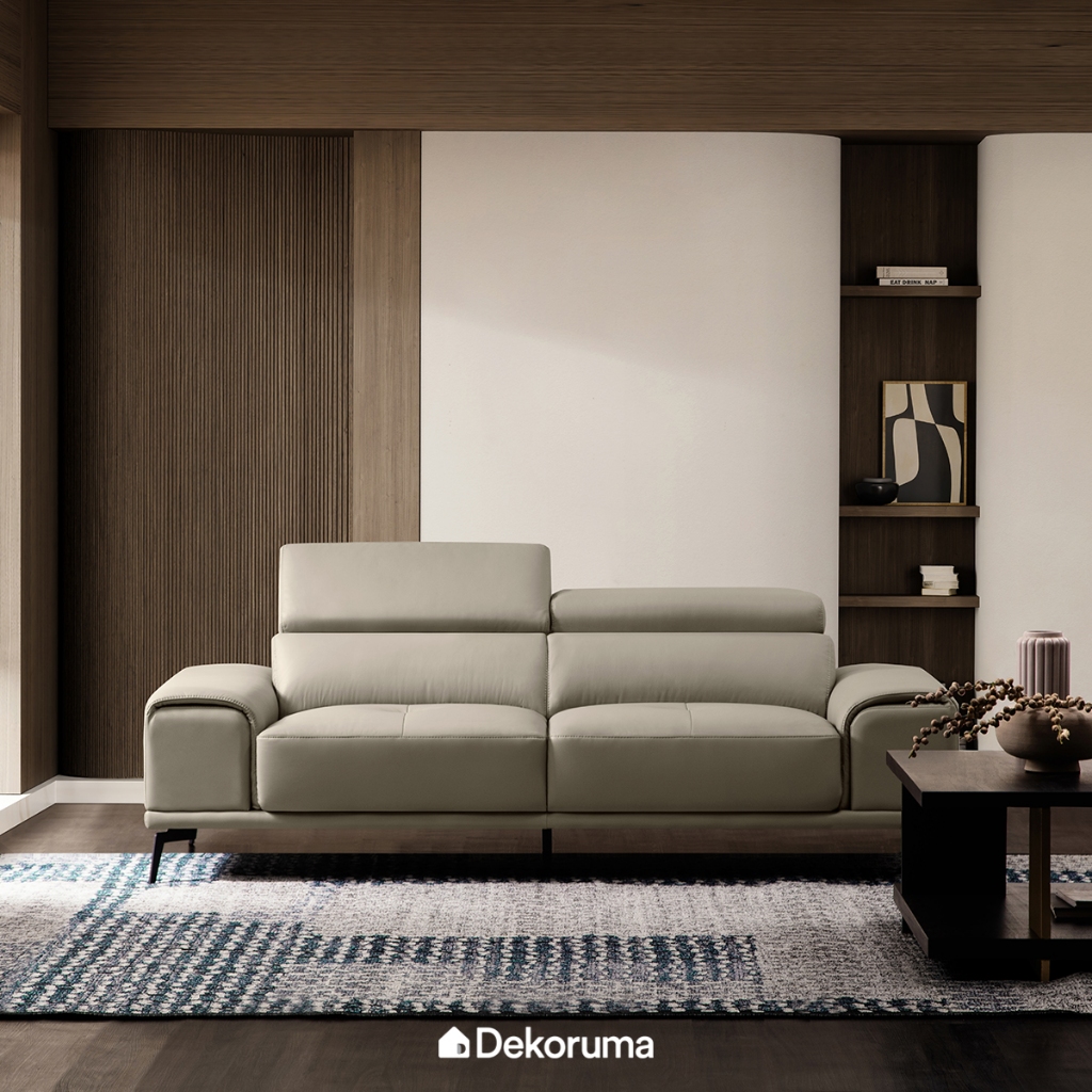 Dekoruma Tenzo LENNOX Sofa 3 Dudukan - Taupe / Sofa Tamu 3 Seater