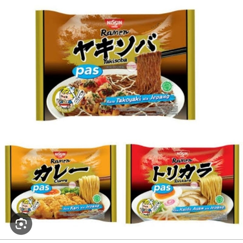 

NISSIN RAMEN PAS KALDU AYAM / KARI / TAKOYAKI