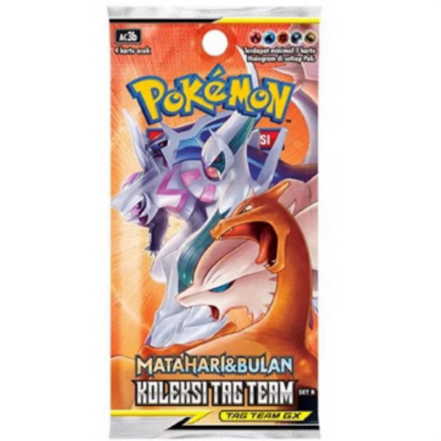 KARTU POKEMON MURAH SEGEL TAG TEAM GX MATAHARI & BULAN
