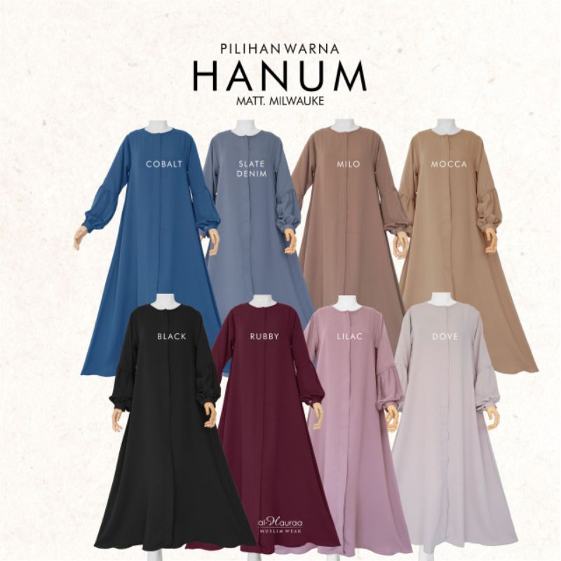 Gamis Hanum matt Milwauke by Alhauraa