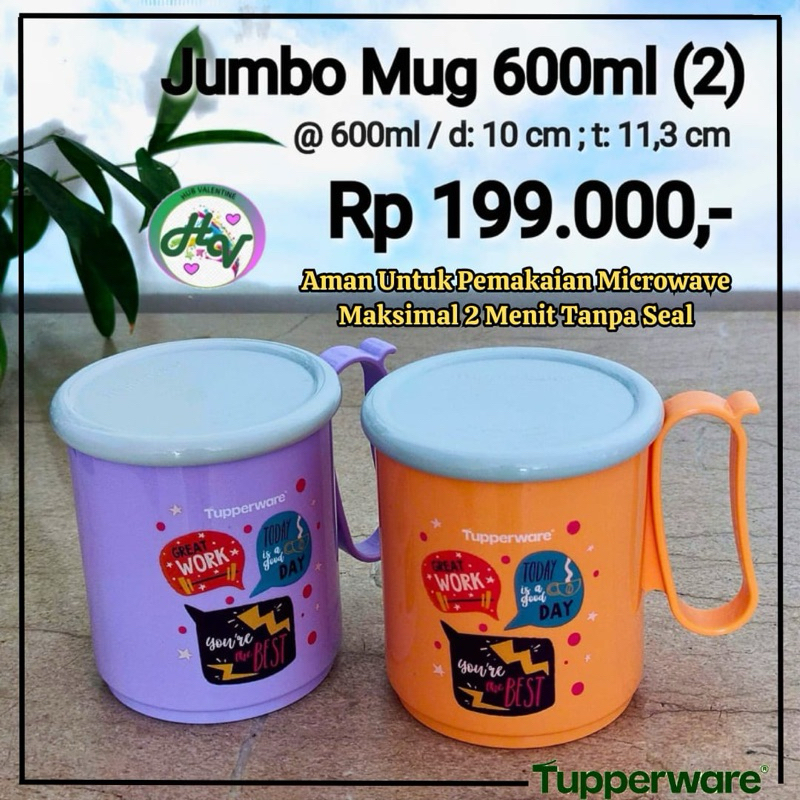 Jumbo mug 600ml tupperware