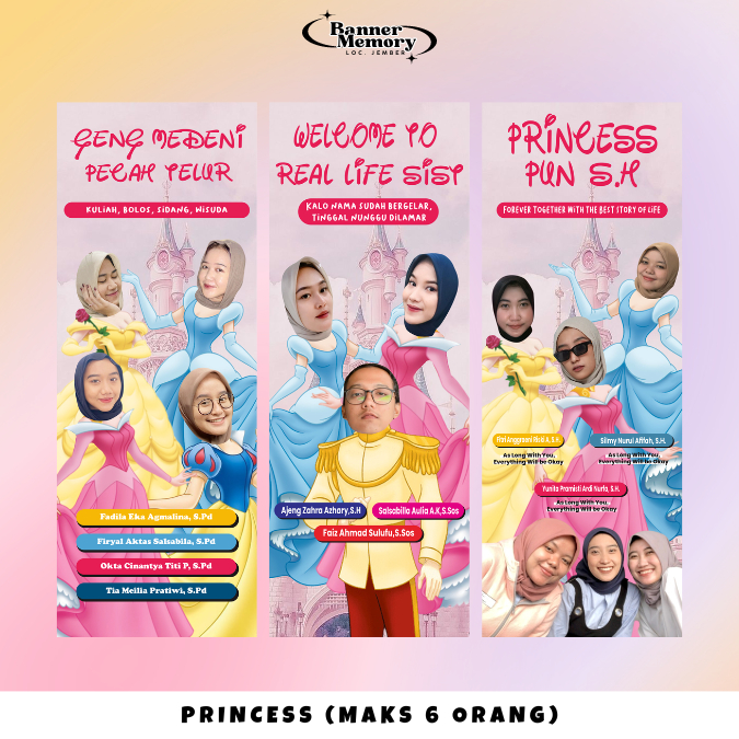 [ PRINCESS ] PAKET XBANNER / X BANNER / TIANG SPANDUK BANNER WISUDA / BANNER WISUDA / BANNER SIDANG 