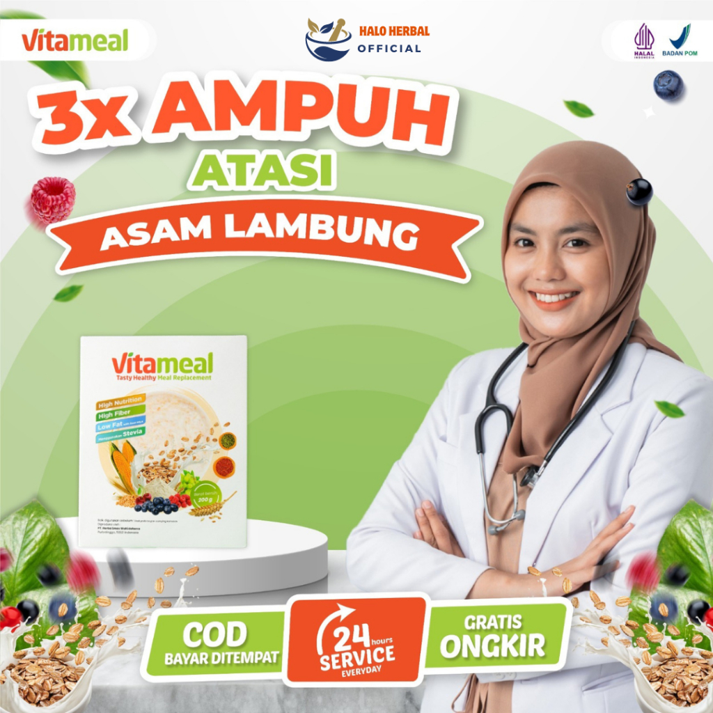 

Susu Diet | Obat Diet | Oat Diet Ampuh | Vitameal Diabetes 1 Box 200 g