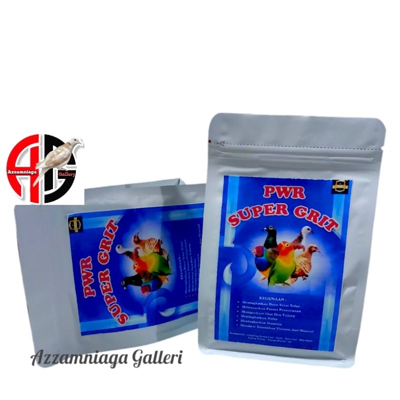 GRIT MERPATI  PWR SUPER GRIT PREMIUM ASINAN REMISAN BURUNG MERPATI CANGKANG KERANG 500 GR