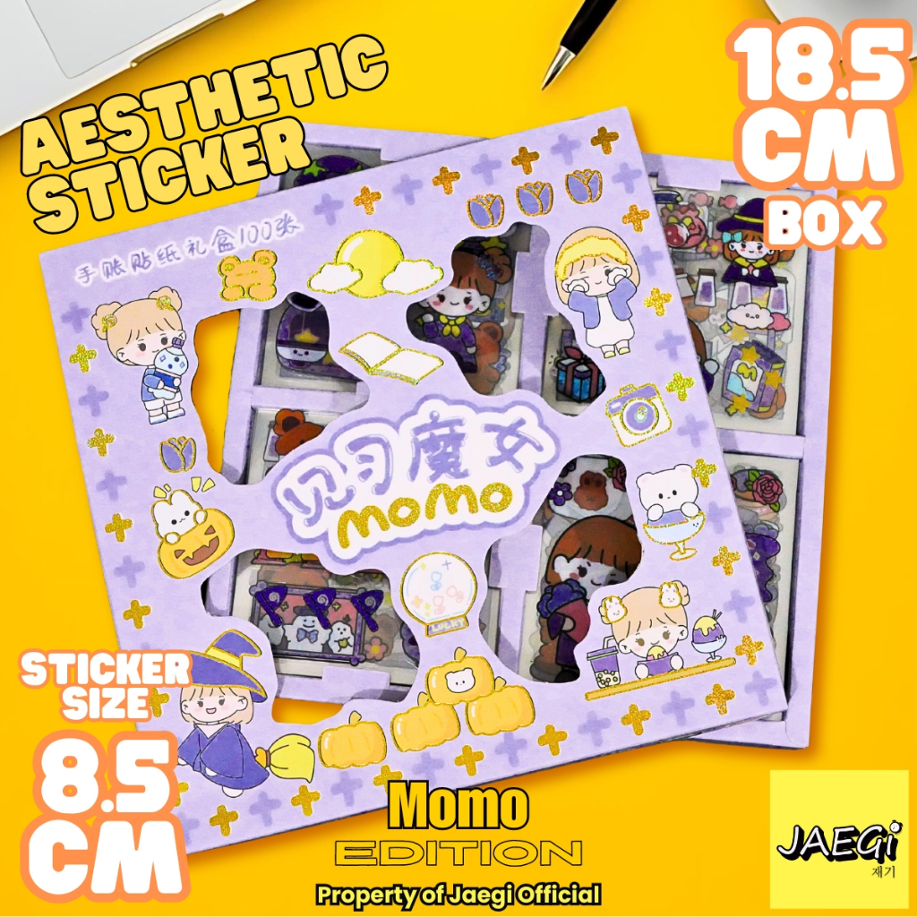 

JAEGi - Premium Waterproof Books Sticker Momo Edition 100 Lembar Per Box