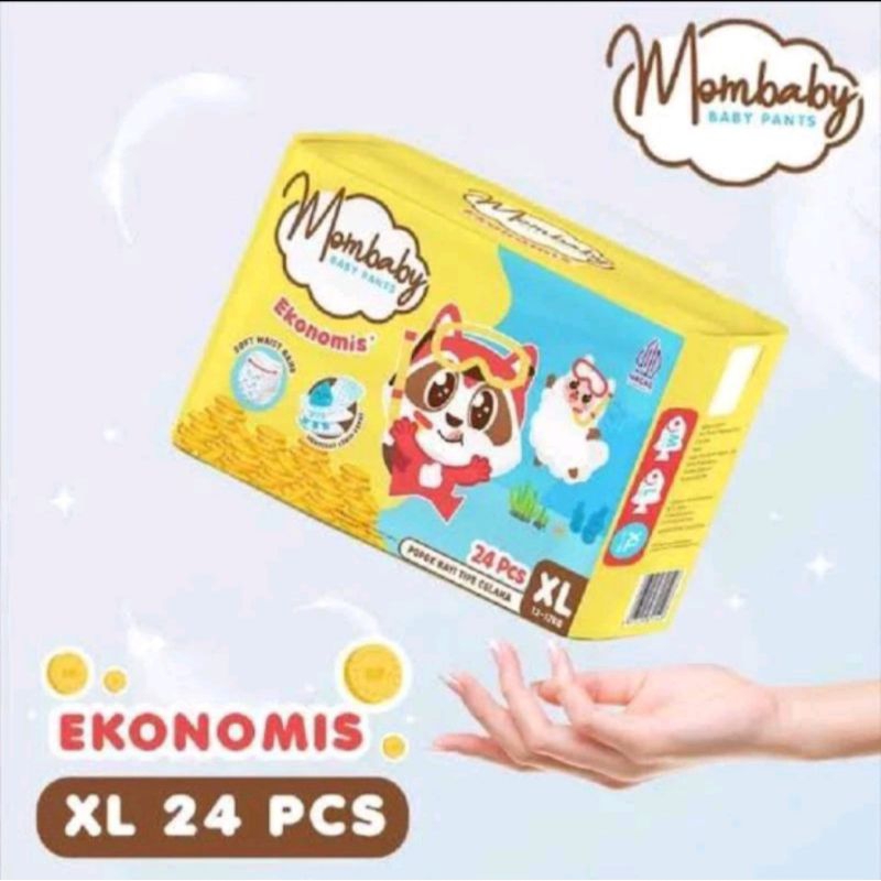 Pampers bayi mombaby ekonomis M/L/XL