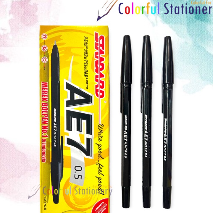 

DIJAMIN ORI Pulpen Ballpoint Standard AE 7 12 Pcs