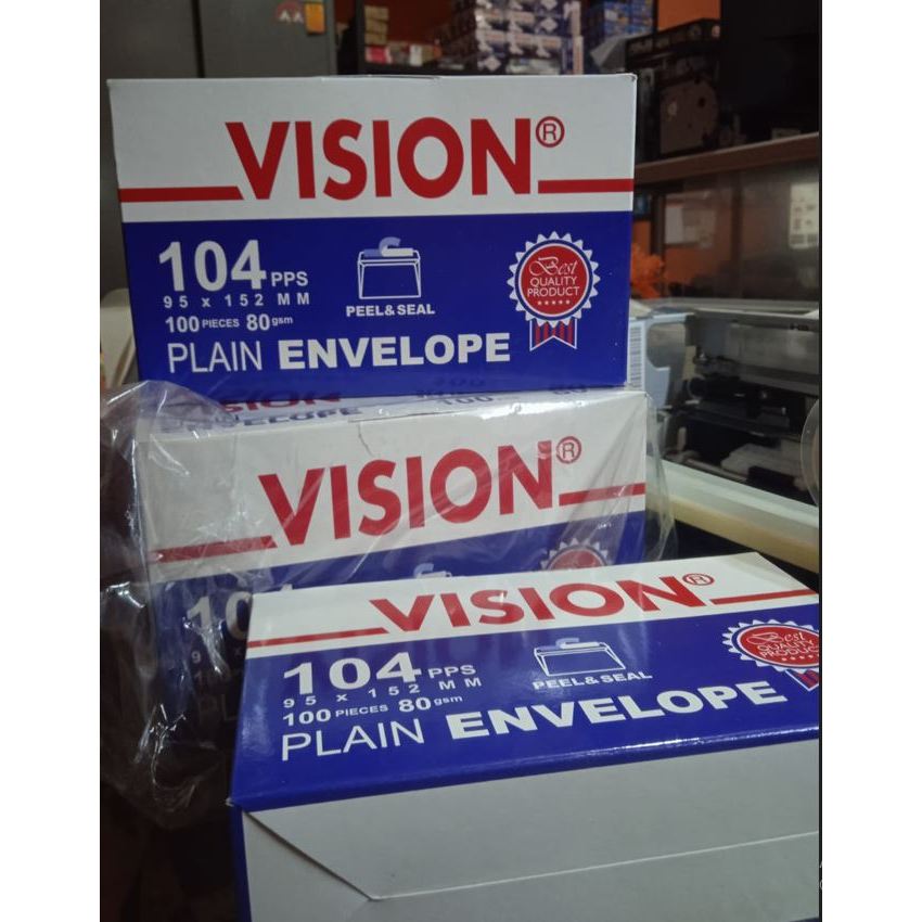 

amplop vision 104 sudah ada perekat