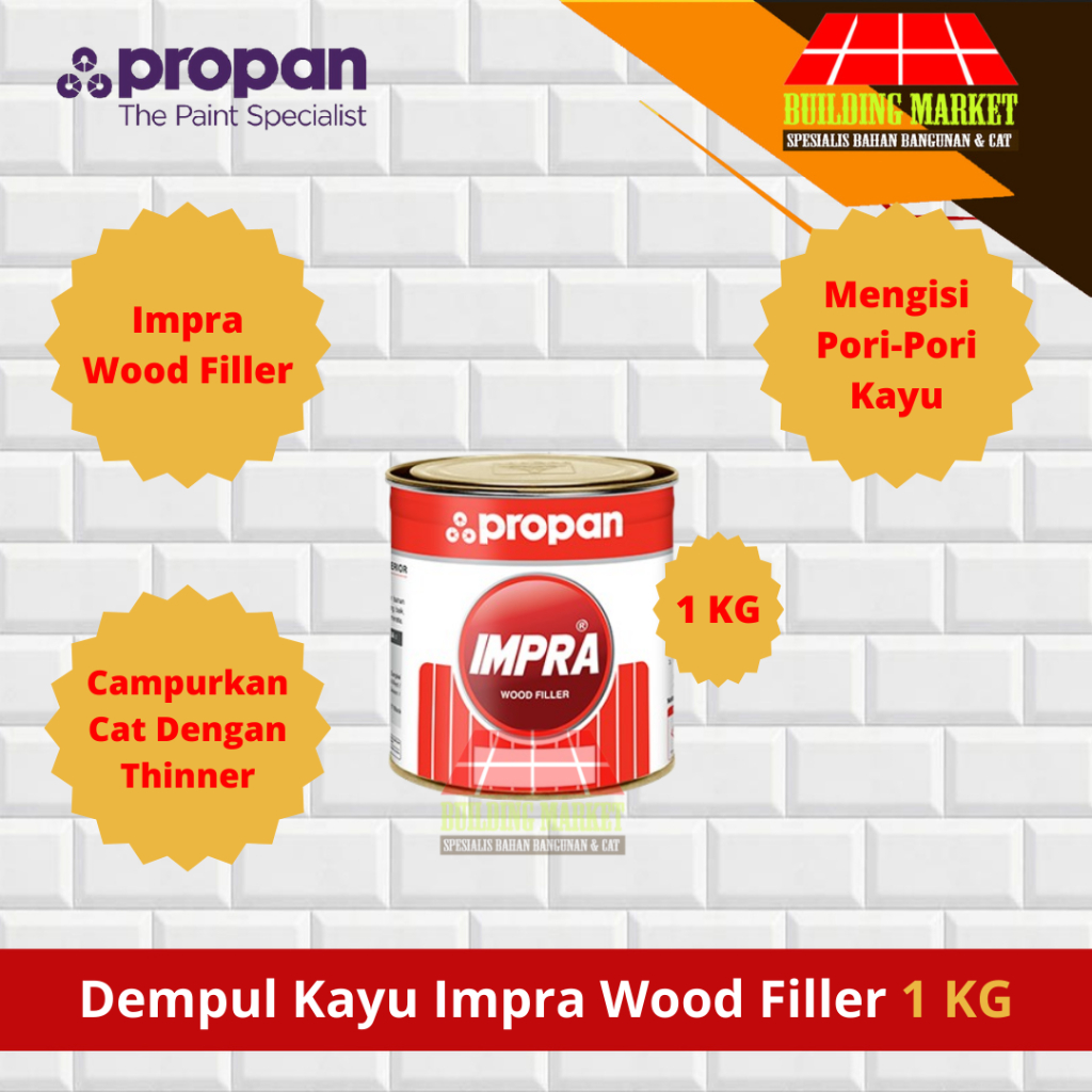 PROPAN WOOD PUTTY DEMPUL KAYU PROPAN IMPRA WOOD FILLER 1 KG
