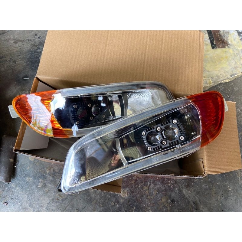 FOG LAMP KIJANG KAPSUL LED MINI PROJIE 2003-2004 2MATA KUNING PUTIH