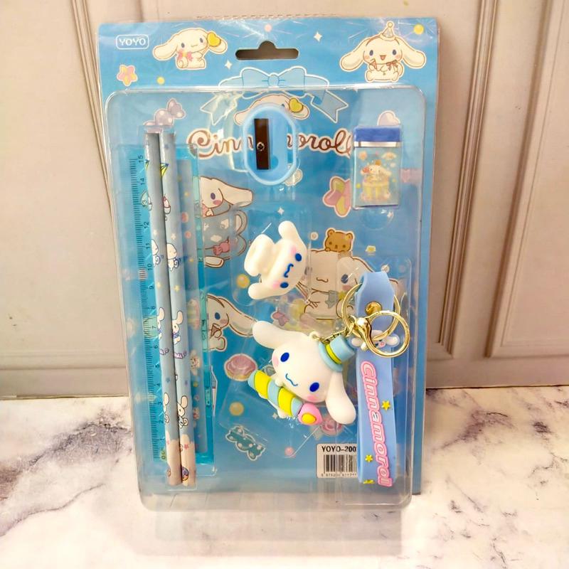 

PAKET SET ALAT TULIS 6in1 KODE 2003 MELODY,CINNAMOROL,ASTRONOT,SEA ANIMAL,ANIMAL WORLD//STATIONERY SET