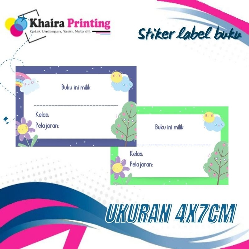 

Isi 20pcs Label Buku Tulis - Stiker Label Sekolah - Stiker Matapelajaran