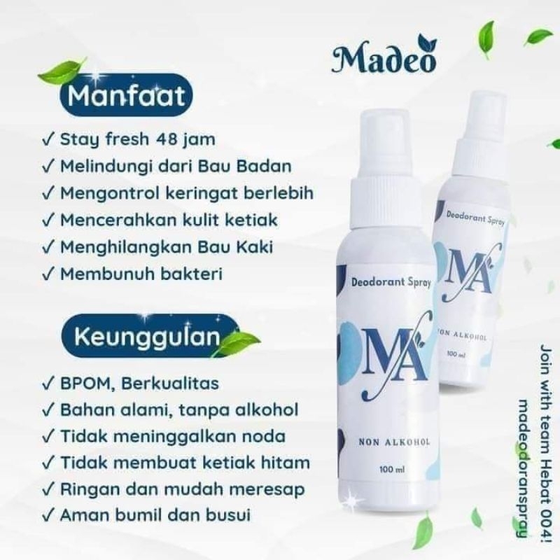 madeo deodorant spray