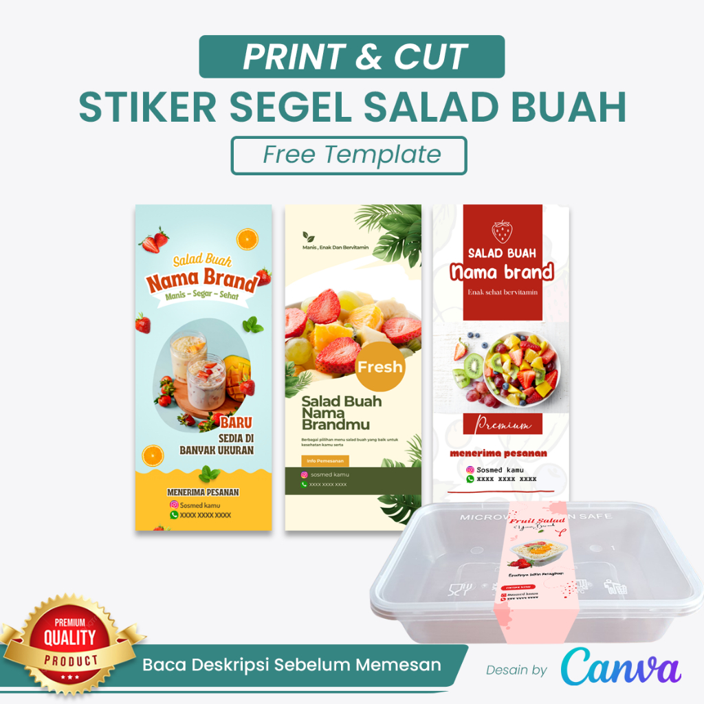 

King Postka - Stiker Salad Buah - Stiker Seal Belt Salad buah| SSB 3