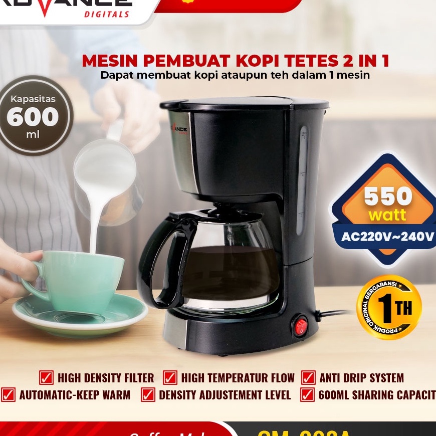 MURAHMERIAH Advance CM28A Coffee Maker Mesin Kopi Espresso Low Watt
