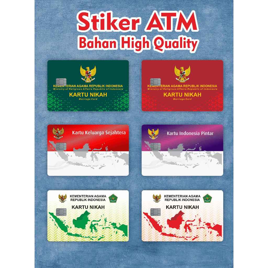 

Stiker Hologram Untuk Emoney Dan ATM Tema Kartu Indonesia, KTP, BPJS, NPWP, KIS, KARTU NIKAH, MY PERTAMINA, VAKSIN, DLL