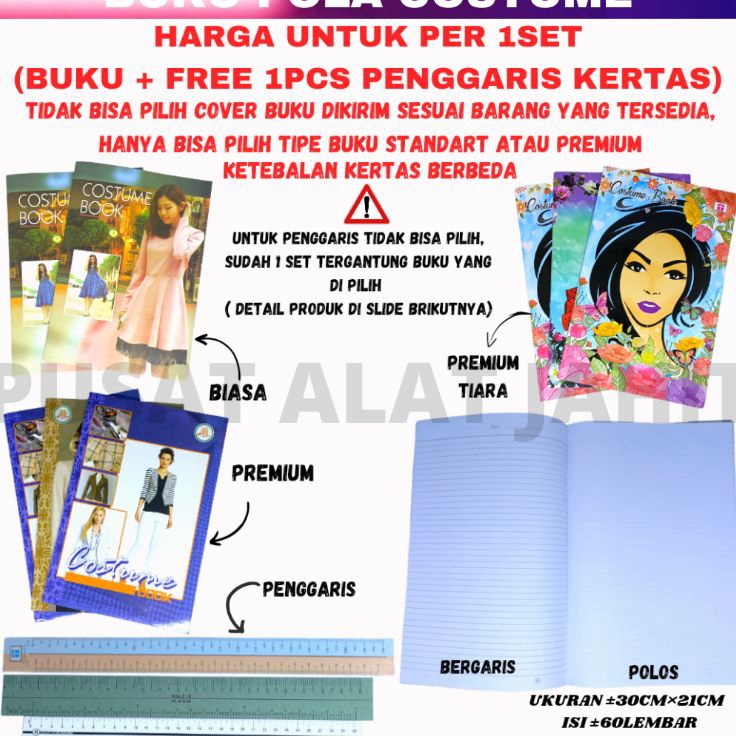 

MURRRMERRR BUKU KOSTUM COSTUM BELAJAR GAMBAR MENGGAMBAR JAHIT MENJAHIT MEMBUAT DESIGN SKETSA POLA JAHIT PAKAIAN BAJU CELANA DRESS COSTUME BOOK SET FREE SKALA