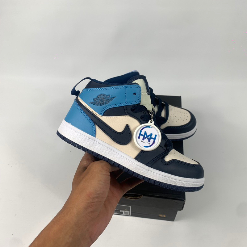 Sepatu Anak Air Jordan 1 Retro High OG GS Obsidian Blue Kids - 14861
