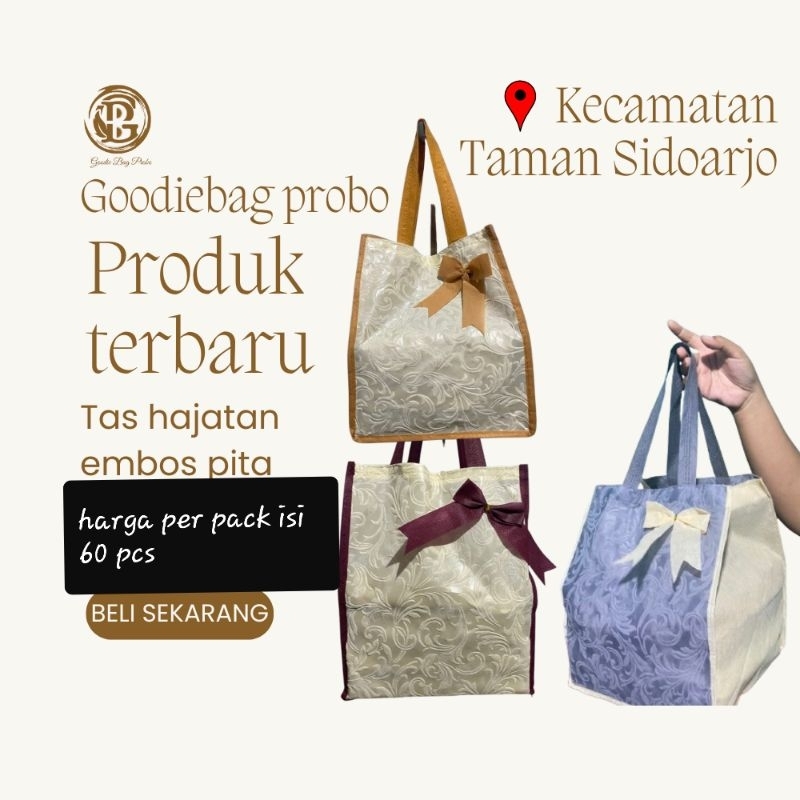 

(1 PACK ISI 60 PCS) GOODIE BAG HAJATAN MOTIF PITA 22x22 cm / TAS HAJATAN / TAS NASI BOX / TAS WALIMATUL / TAS WEDDING / TAS RAMAH LINGKUNGAN / TAS SPUNBOND