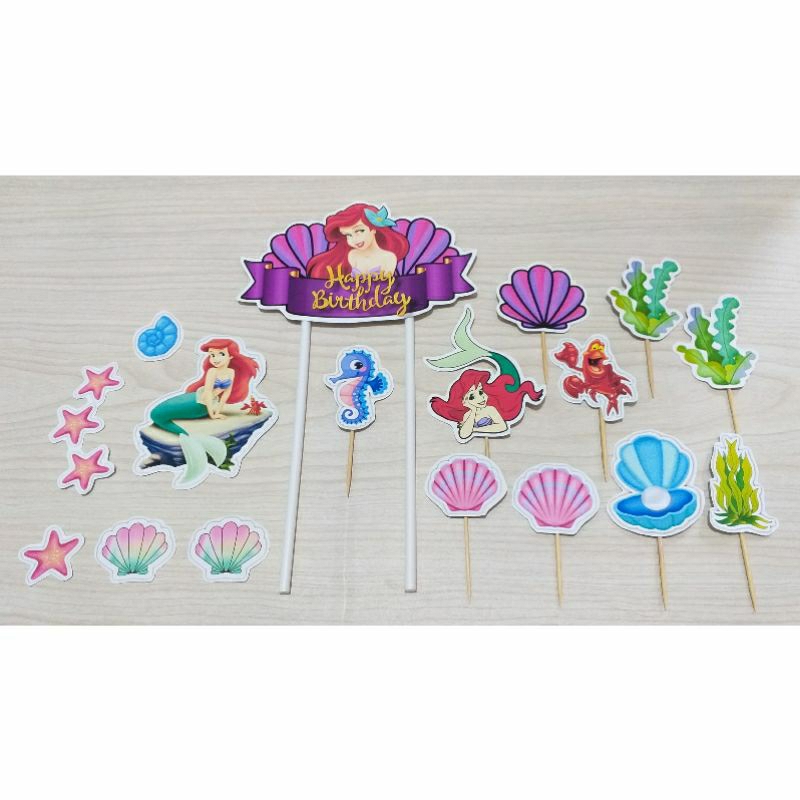 

Topper cake hiasan kue ulangtahun mermaid