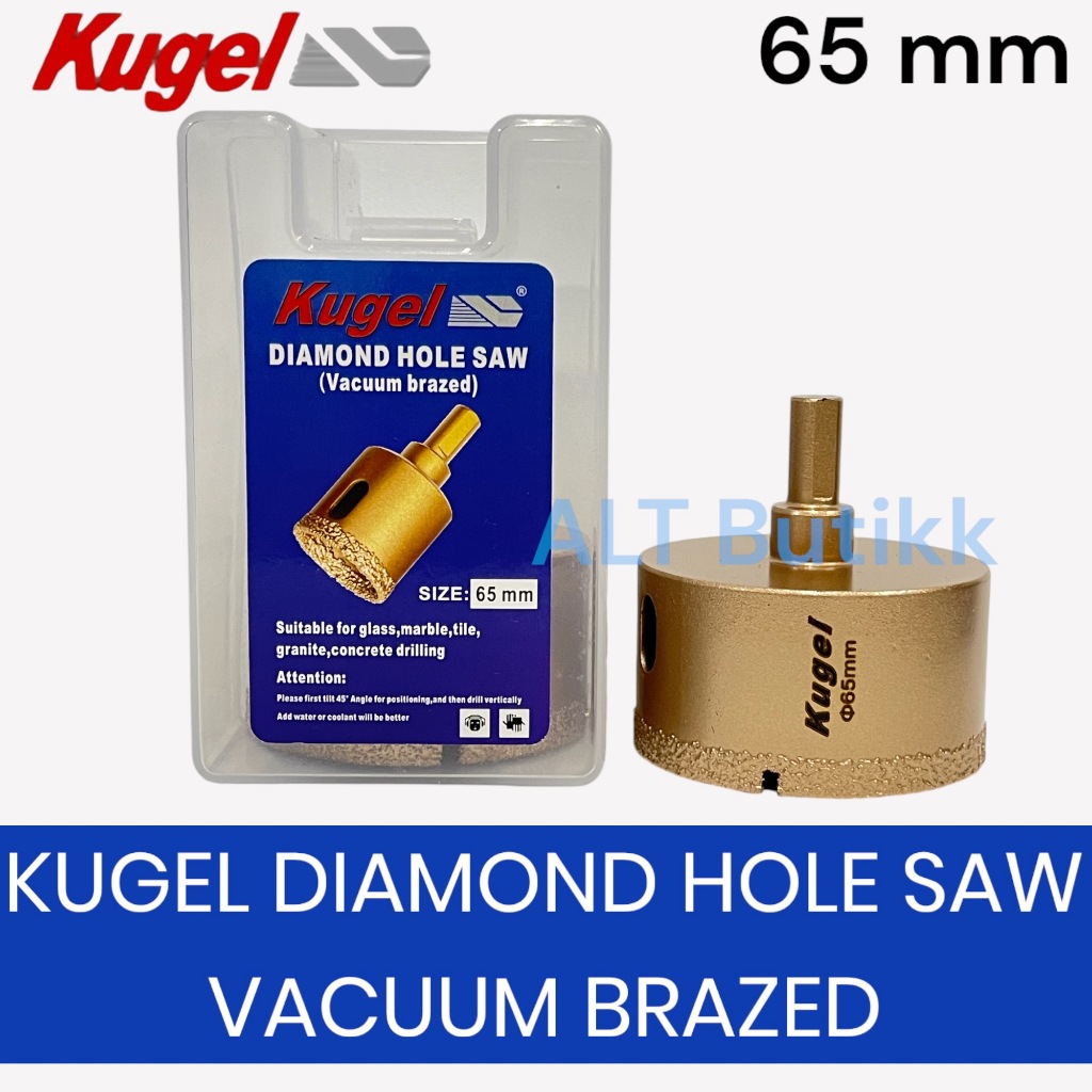 KUGEL DIAMOND HOLE SAW 65 MM - VACUUM BRAZED | MATA BOR KACA - GRANIT - MARMER - KERAMIK - BETON 65M