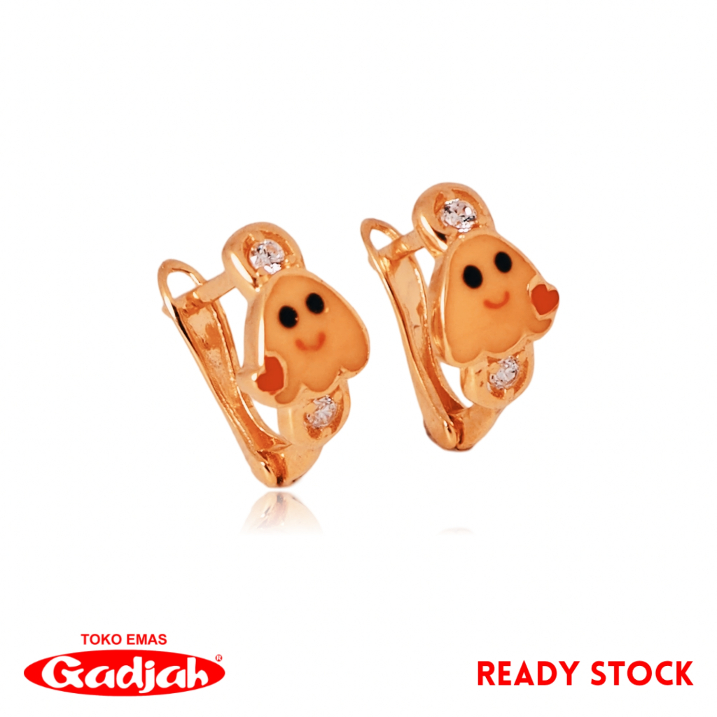 Anting Emas Jepret  Ubur- Ubur Cat - Toko Emas Gadjah